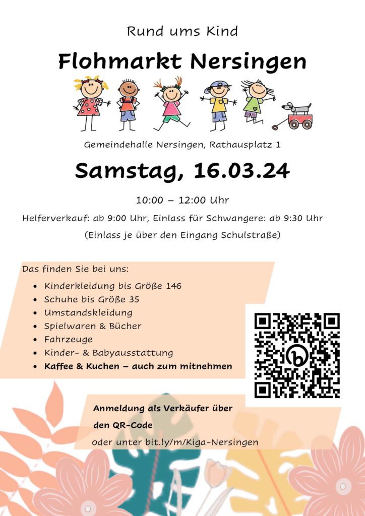 Fruehahrsmfloharkt am 16. März 2024 - Kindergarten Sankt Ulrich Nersingen