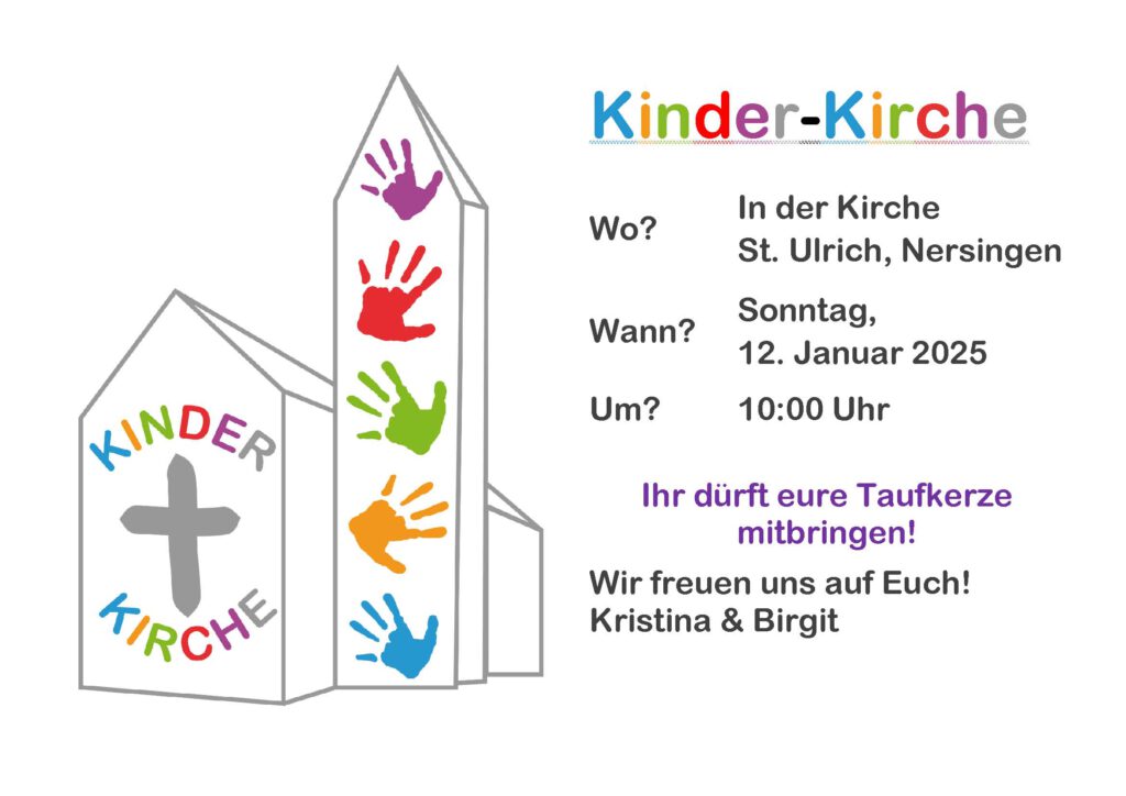 Kinderkirche am 12. Januar 2025 - Die Taufe Jesu